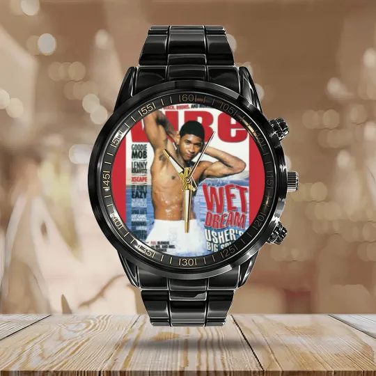 Discover Usher Cover Calendar Steel Band Watch, Usher Album Calendar Steel Band Watch, Retro Usher Calendar Steel Band Watch
