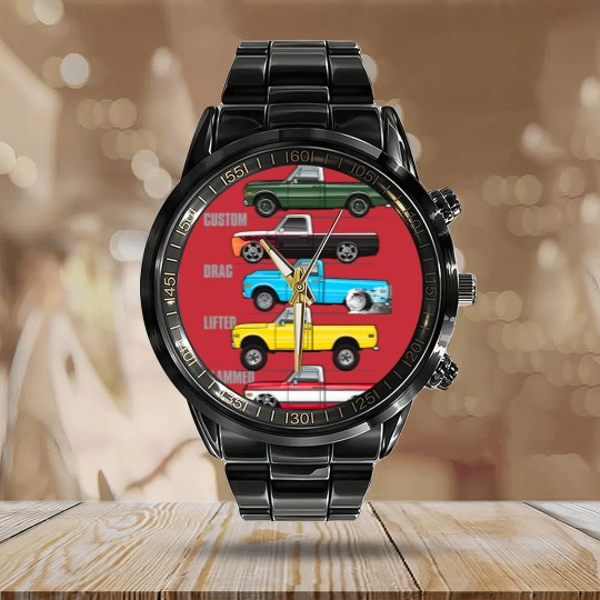 Discover 69-72 Classic Trucks - Chevy Trucks - Calendar Steel Band Watch