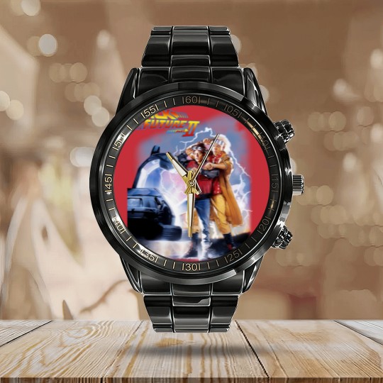 Discover Back to the Future Part II Calendar Steel Band Watch, Men's Women's Sizes