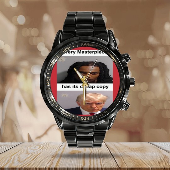 Discover Playboi Carti Donald Trump Mugshot Calendar Steel Band Watch
