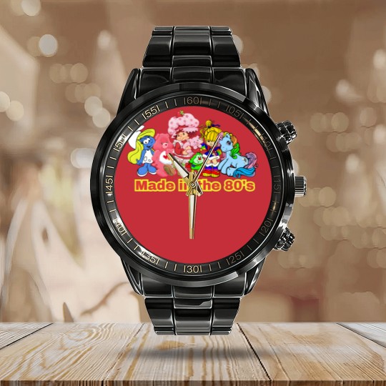 Discover Made in the 80's, 80's Kid, 80's Baby, 80's Cartoon Calendar Steel Band Watch