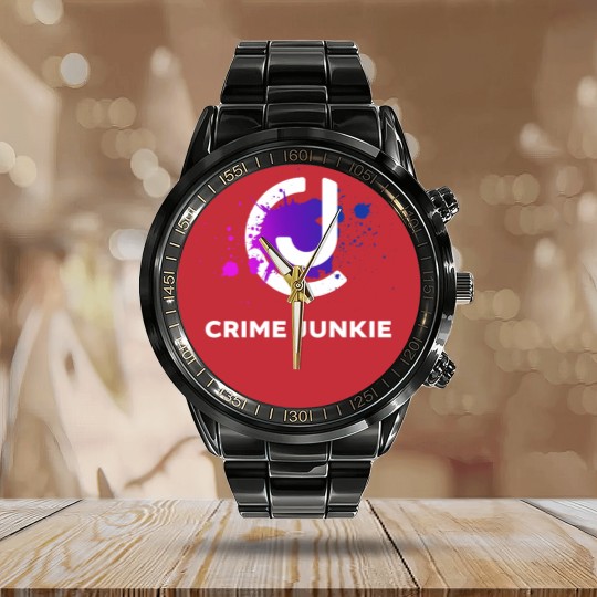 Discover Crimes Junkie Merch Calendar Steel Band Watch