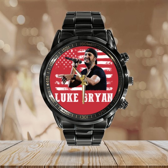 Discover Distressed American Flag Music Luke Legend Calendar Steel Band Watch