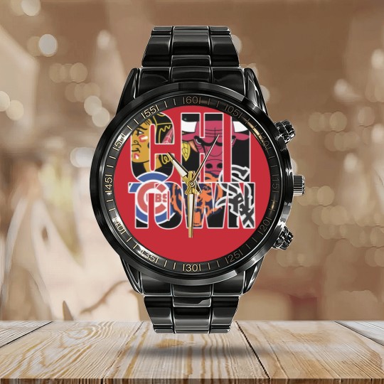 Discover Chicago Calendar Steel Band Watch - Chi town chicago sports Calendar Steel Band Watch