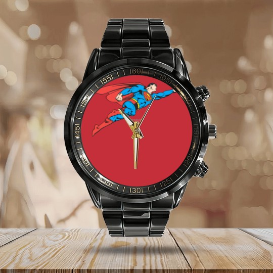 Discover Superman Flying Right Calendar Steel Band Watch