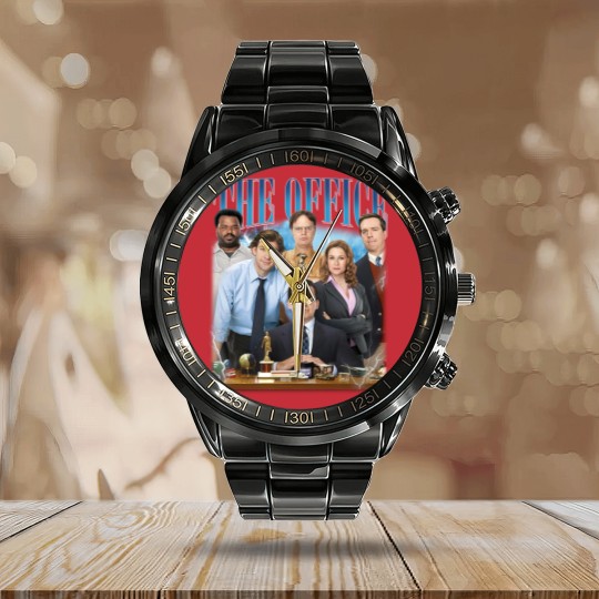 Discover Limited The Office TV Show Vintage Calendar Steel Band Watch
