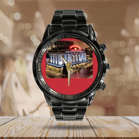 Discover Union Station - Denver Calendar Steel Band Watch