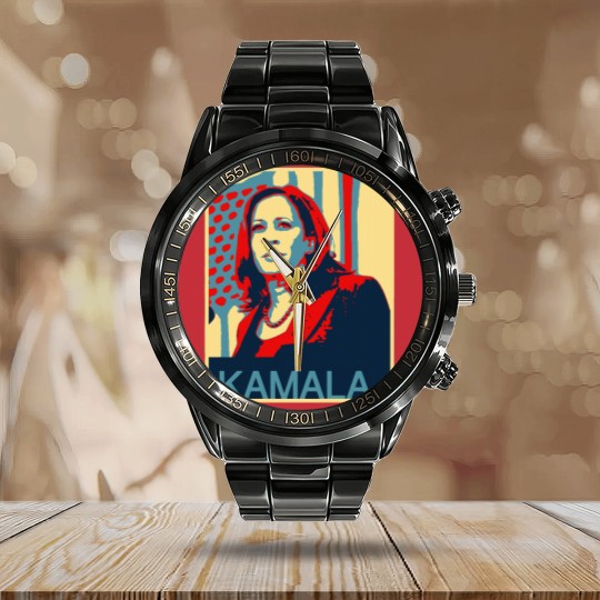Discover Kamala Kamala VP Calendar Steel Band Watch