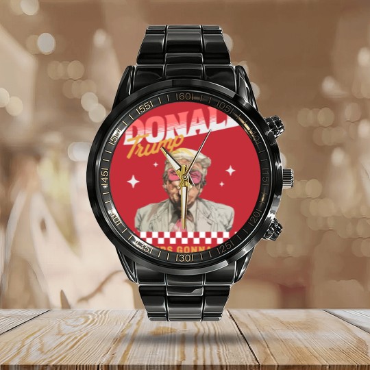 Discover Donald Trump Haters Gonna Hate Calendar Steel Band Watch, Trump 2024 Calendar Steel Band Watch