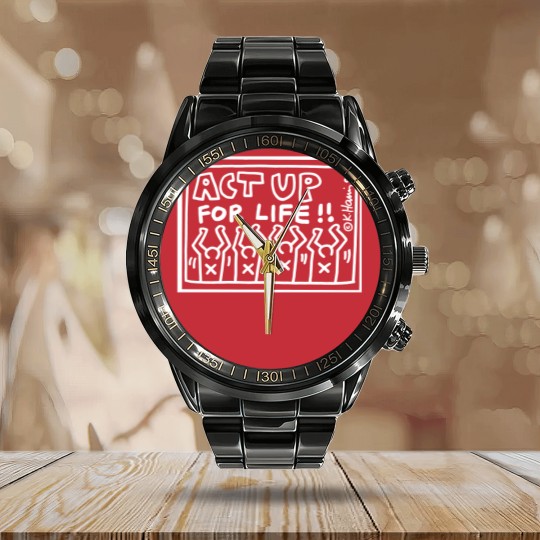 Discover Keith Haring Pop Art 1980s Men Women Unisex Jersey Calendar Steel Band Watch