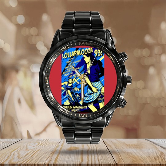 Discover Lollapalooza 1993 Calendar Steel Band Watch