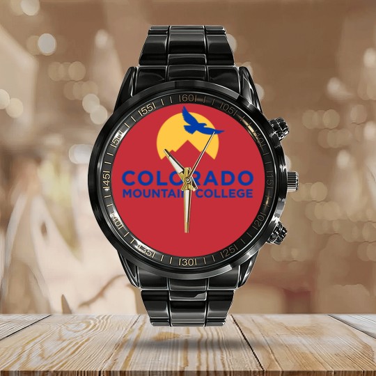 Discover College of Colorado Mountain College Calendar Steel Band Watch