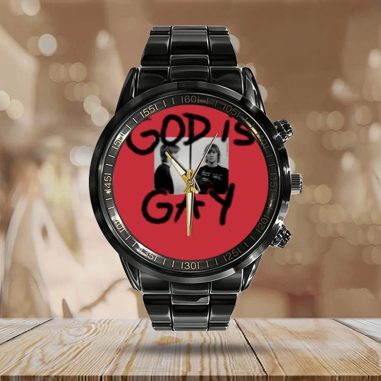 Discover God Is Gay Kurt Cobain Sticker Calendar Steel Band Watch