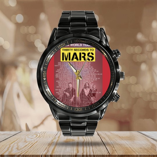 Discover THIRTY SECONDS TO MARS - SEASONS WORLD TOUR 2024 Calendar Steel Band Watch