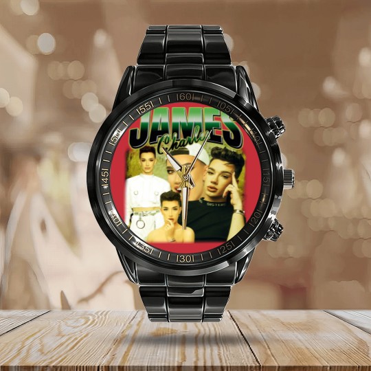 Discover Vintage 90s James Charles Calendar Steel Band Watch, James Charles Calendar Steel Band Watch,