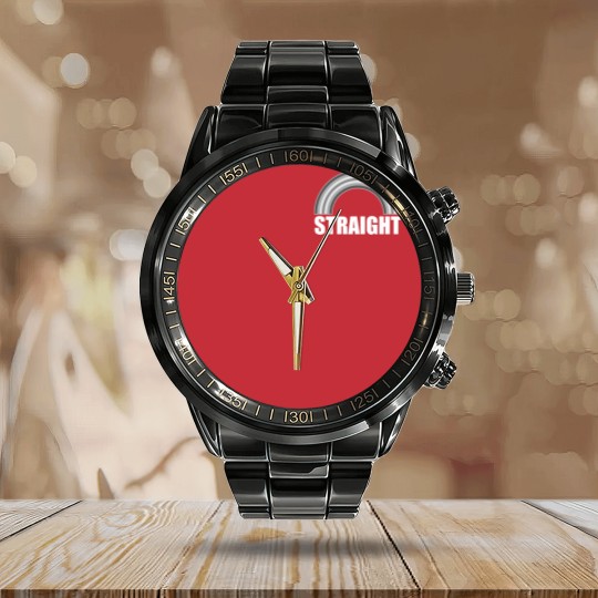 Discover Straight Pride Rainbow Calendar Steel Band Watch