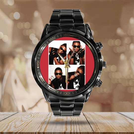 Discover Usher Calendar Steel Band Watch