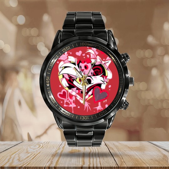 Discover Hazbin Hotel Angel Dust Calendar Steel Band Watch