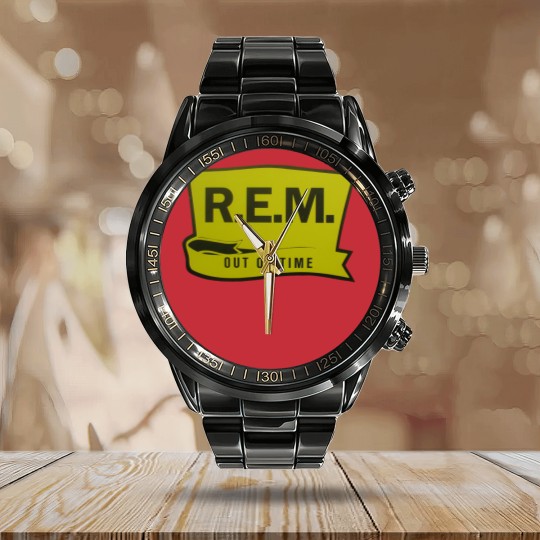 Discover R.E.M. REM band Calendar Steel Band Watch