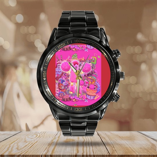 Discover My Singing Monsters characters Pompom Graphic Calendar Steel Band Watch