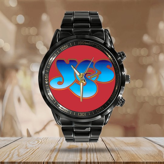 Discover Yes Classic Logo Calendar Steel Band Watch
