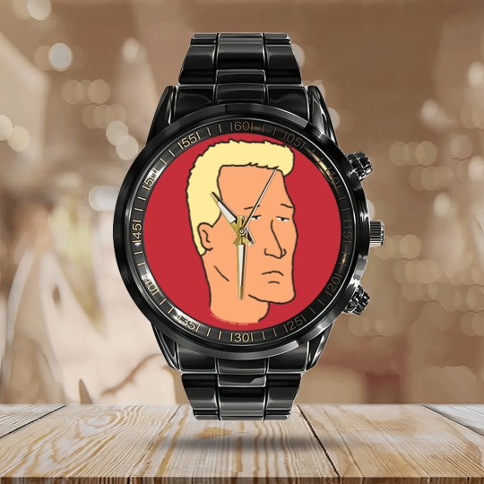 Discover king of the hill boomhauer simple portrait Calendar Steel Band Watch