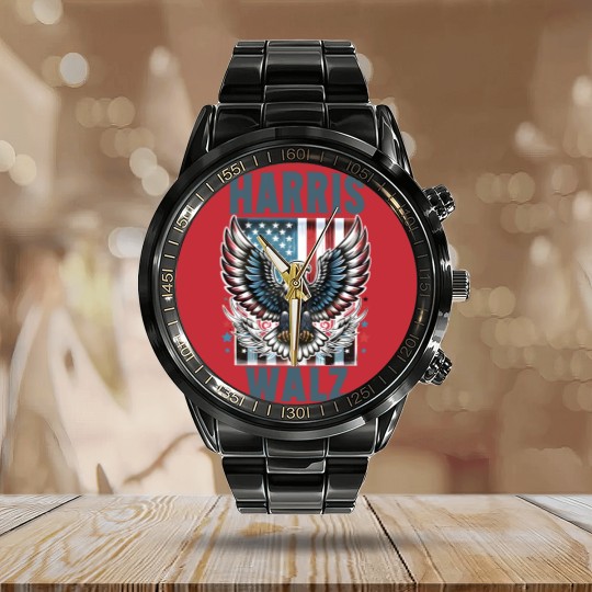 Discover Harris Walz Calendar Steel Band Watch, Kamala Harris Walz 2024 Calendar Steel Band Watch, Madam President Calendar Steel Band Watch