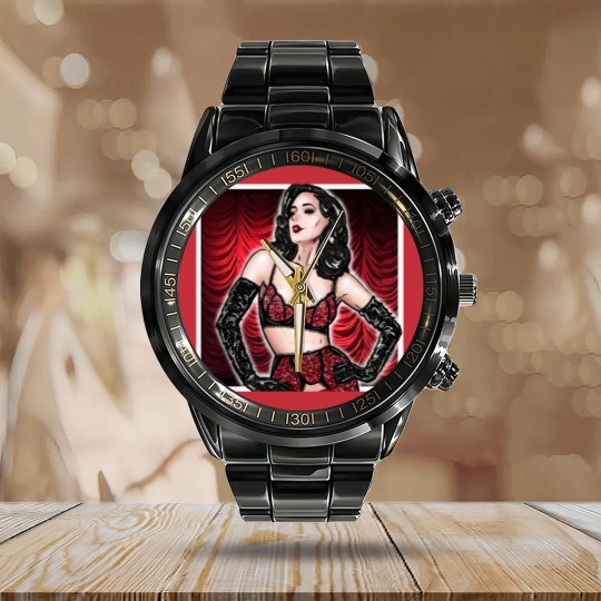 Discover Celebrating the icons - Dita Von Teese (red version) Calendar Steel Band Watch