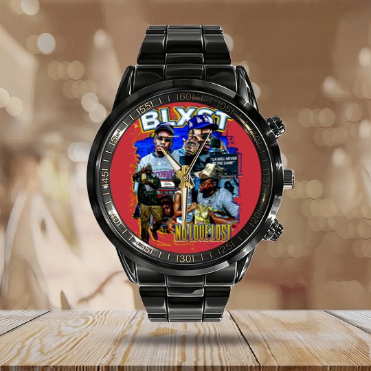 Discover BLXST 90s Vintage Bootleg Style Rap Calendar Steel Band Watch
