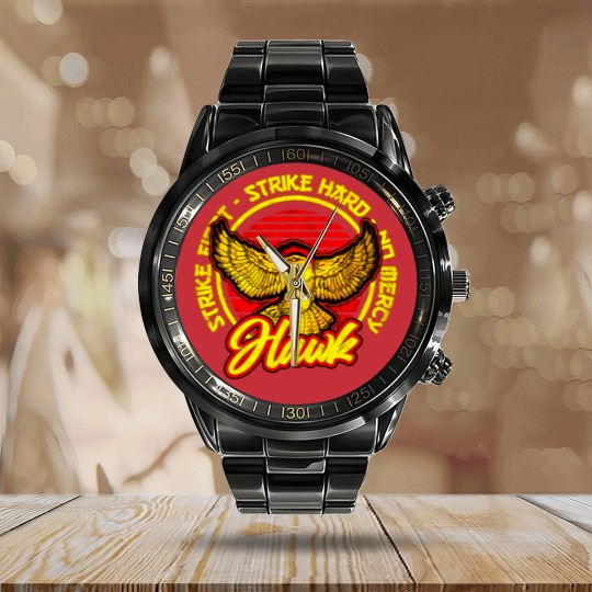 Discover Cobra Kai Hawk | Dojo student karate gift idea Calendar Steel Band Watch