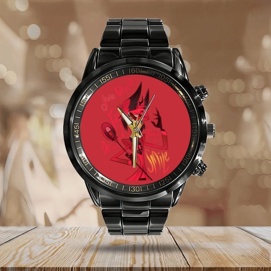 Discover Alastor Hazbin Hotel Calendar Steel Band Watch, Angel Dust Charlie Hazbin Hotel Hazbin Hotel Calendar Steel Band Watch