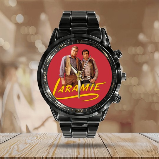 Discover Laramie - Slim &amp. Jess 50s60s Tv ern Calendar Steel Band Watch