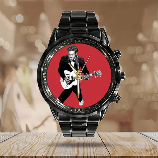 Discover Chuck Berry - Chuck Berry - Calendar Steel Band Watch