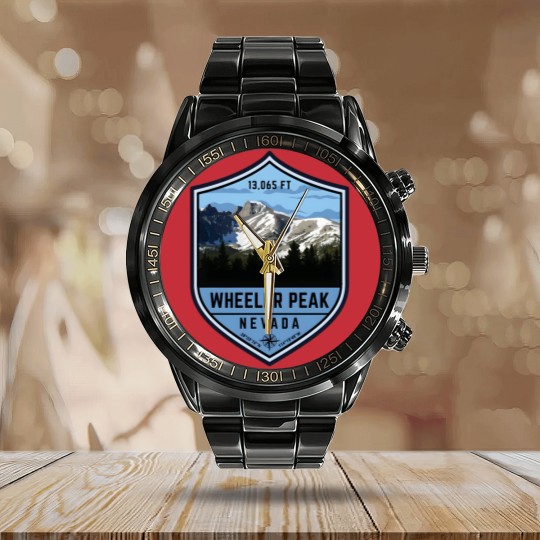Discover Wheeler Peak In Nevada Calendar Steel Band Watch