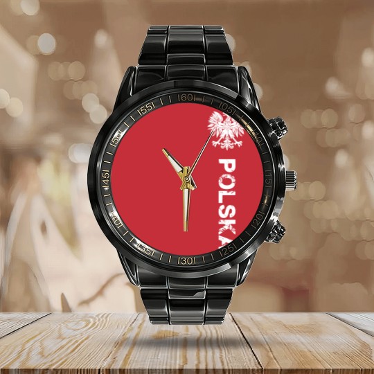 Discover Polska Calendar Steel Band Watch