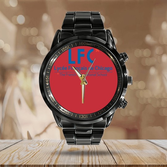 Discover Lycée Français de Chicago Calendar Steel Band Watch