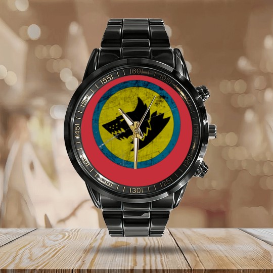 Discover Space Wolves Icon Calendar Steel Band Watch