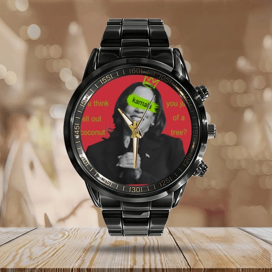 Discover kamala harris brat Calendar Steel Band Watch, kamala charli xcx brat Calendar Steel Band Watch, kamala meme Calendar Steel Band Watch
