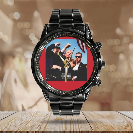 Discover TRUMP Album Cover Shooting Calendar Steel Band Watch