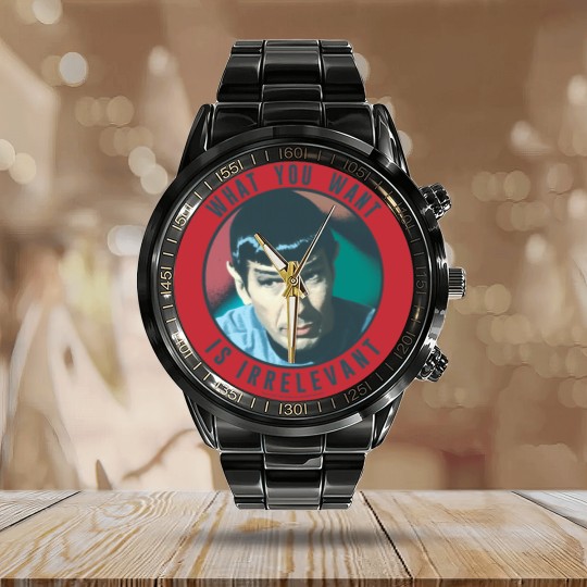 Discover The Original Series Spock What You Want Is Irrelevant Calendar Steel Band Watch