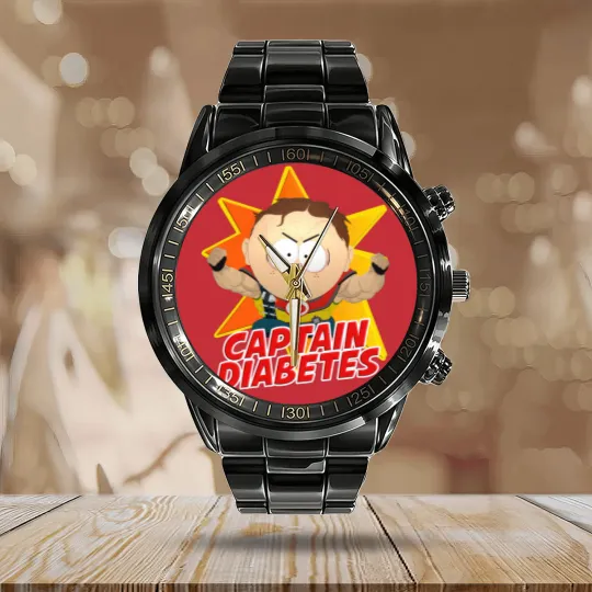 Discover SouthPark Captain Diabetess Scott Malkinson Calendar Steel Band Watch
