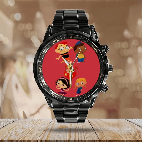 Discover Funny little einsteins the movie Allan Calendar Steel Band Watch