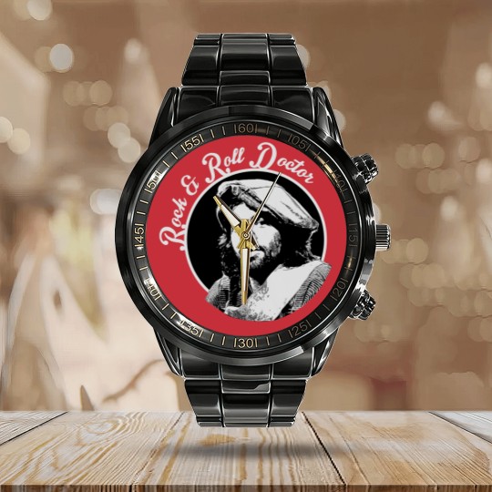 Discover Shop Inspired by Little Feat Calendar Steel Band Watch - Rock _amp_ Roll Doctor Lowell George Old Skool Hooligans Original Unisex S-5XL and Lady Fit Sizes Available Scott  Charlene Calendar Steel Band Watch