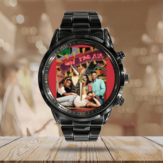 Discover Black 90s sitcom Calendar Steel Band Watch