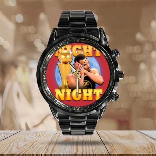 Discover Night Night Curry Calendar Steel Band Watch