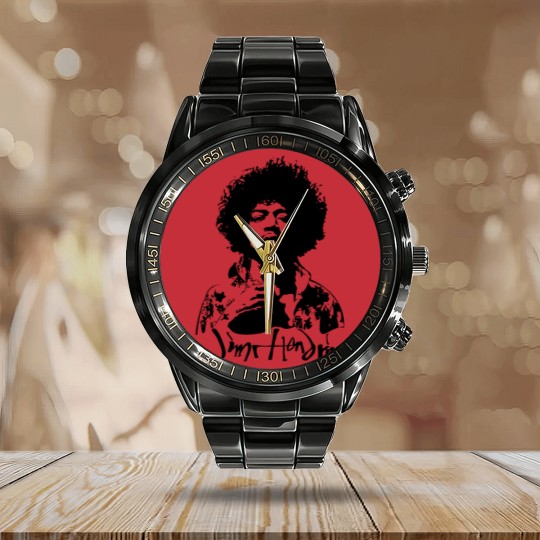 Discover JIMI HENDRIX CLASSIC Calendar Steel Band Watch
