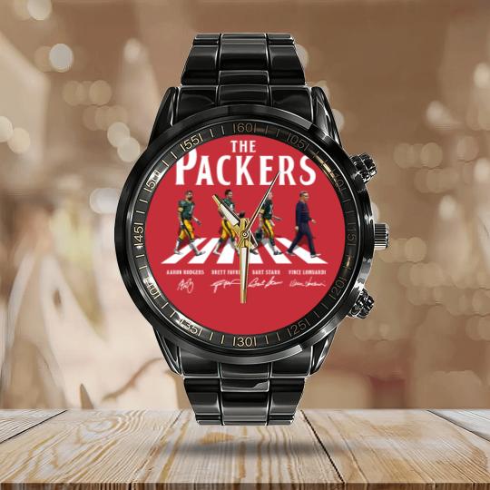 Discover The Packers Abbey Road Signature Calendar Steel Band Watch
