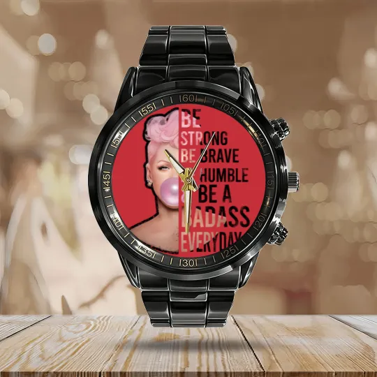 Discover P!nk Be Strong Calendar Steel Band Watch, Trustfall Album Calendar Steel Band Watch, Pink Singer Tour Calendar Steel Band Watch, Summer Carnival 2024