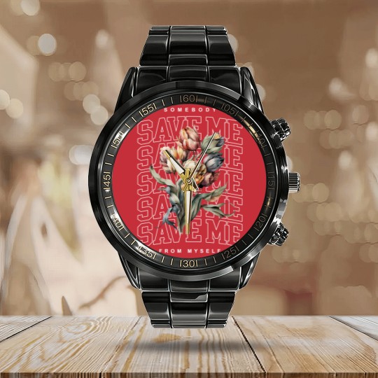 Discover Somebody Save Me From Myself Jelly Roll Calendar Steel Band Watch,  Western Graphic