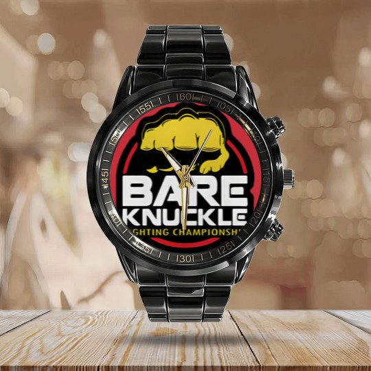 Discover Bare Knuckle Fighting Championship Calendar Steel Band Watch